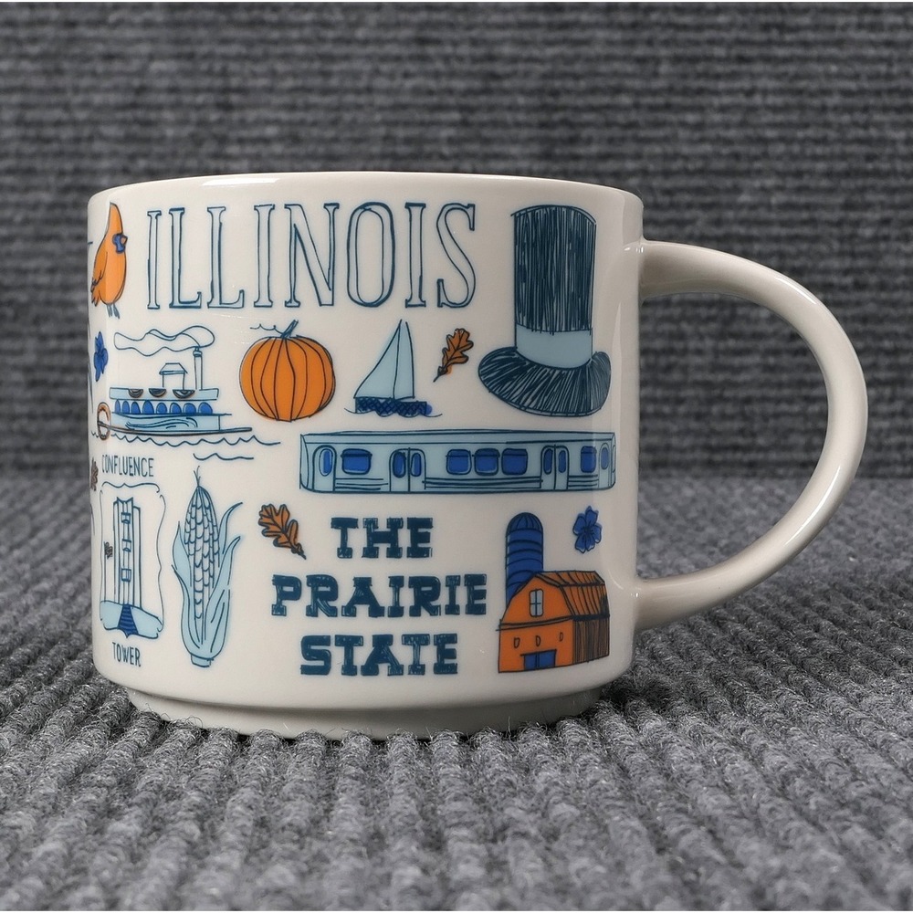Starbucks Been There Series Illinois The Prairie State Coffee Mug 14oz 2022 MINT